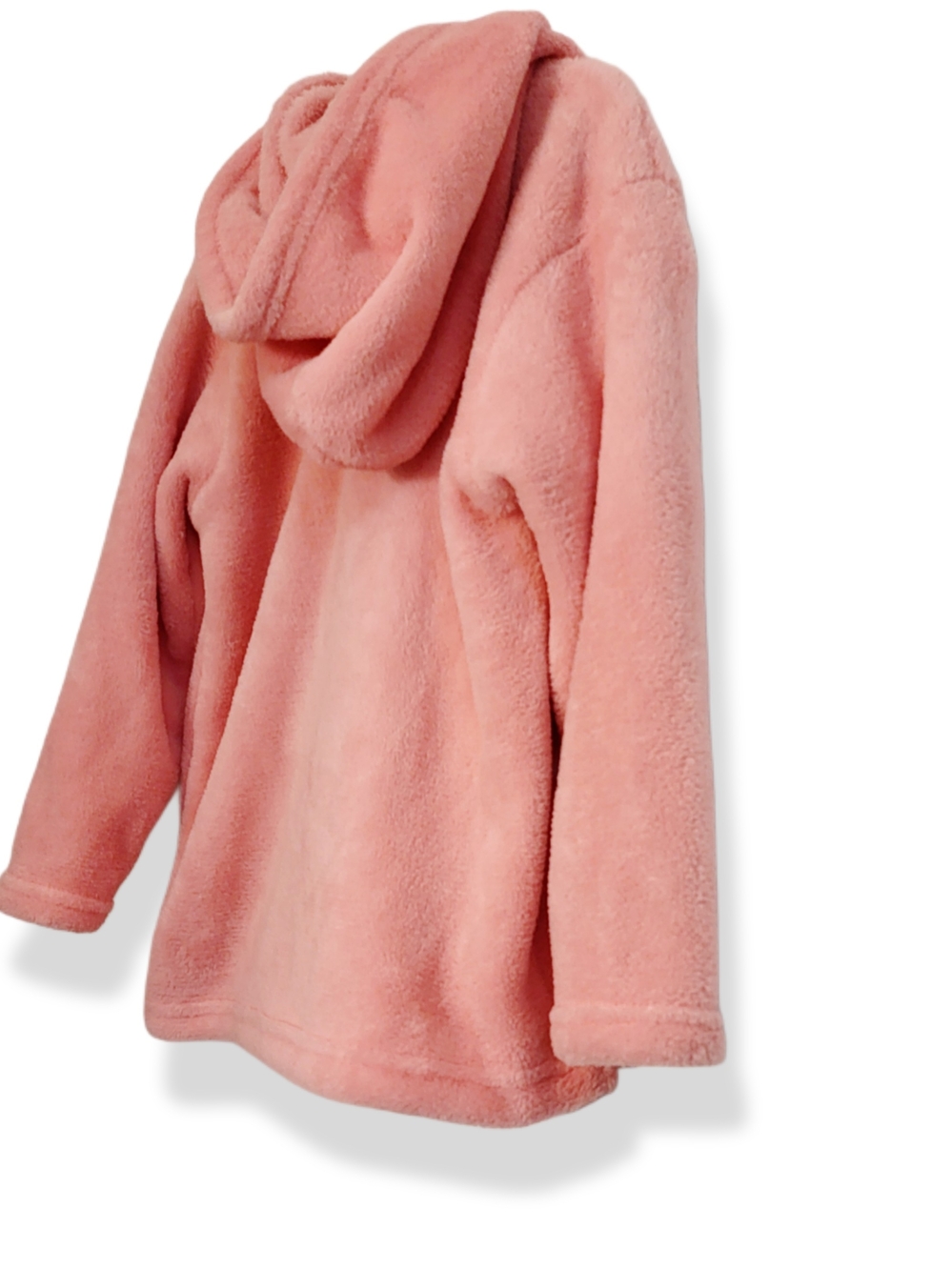 🌿DDG Darlings Girls 4T Pink Coral Fleece Hooded Owl Tunic Pullover Sweater - Picture 7 of 10